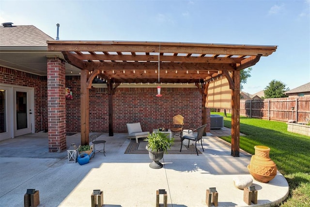 2329 Chase Way, Yukon, OK 73099 - view of patio / terrace featuring a pergola