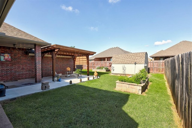 2329 Chase Way, Yukon, OK 73099 - fenced backyard with a patio
