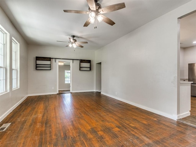 529 S 2nd Ave, Purcell, OK 73080 - unfurnished room with ceiling fan and hardwood / wood-style floors