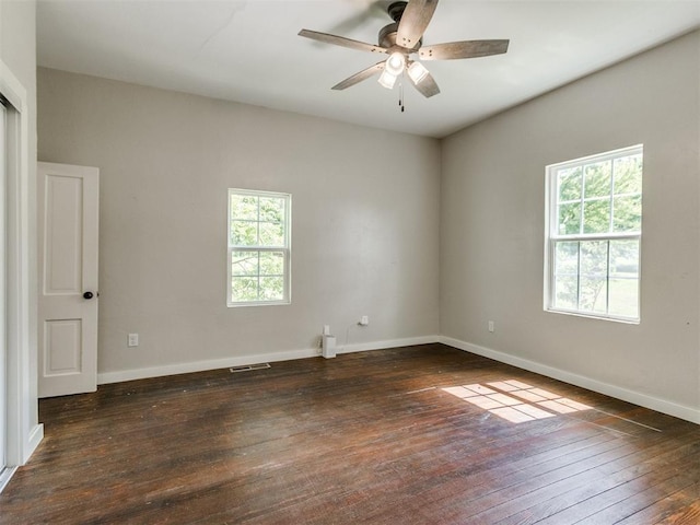 529 S 2nd Ave, Purcell, OK 73080 - empty room with ceiling fan and wood-type flooring
