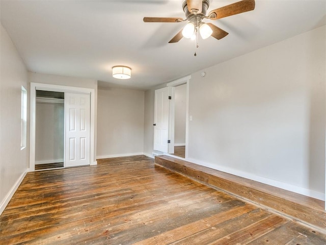 529 S 2nd Ave, Purcell, OK 73080 - unfurnished room featuring hardwood / wood-style flooring and a ceiling fan