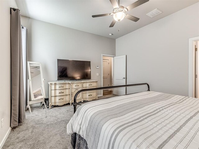 11104 Fairways Ave, Yukon, OK 73099 - bedroom featuring carpet and ceiling fan