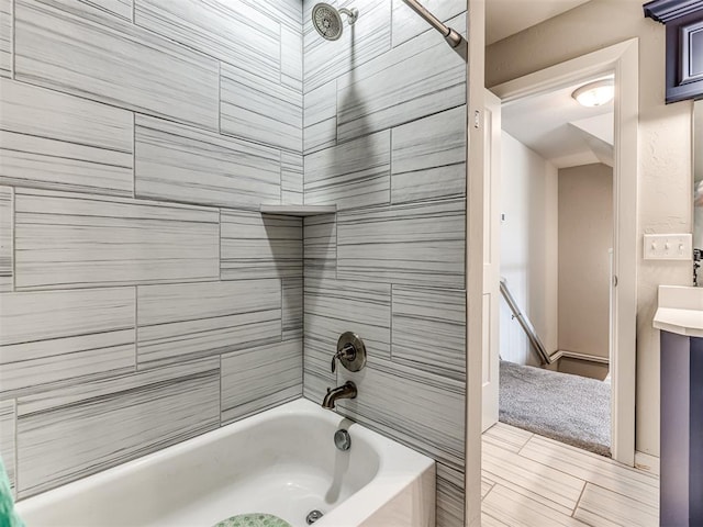 11104 Fairways Ave, Yukon, OK 73099 - full bathroom featuring shower / tub combination and vanity
