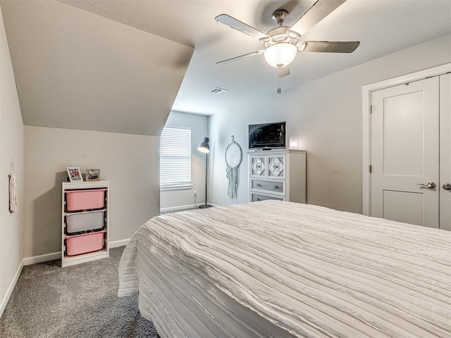 11104 Fairways Ave, Yukon, OK 73099 - carpeted bedroom with baseboards and ceiling fan