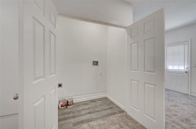 1409 Mcdonald Dr, Midwest City, OK 73130 - washroom featuring washer hookup, electric dryer hookup, and carpet