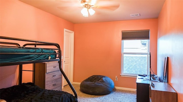 1016 NW 4th St, Newcastle, OK 73065 - carpeted bedroom featuring baseboards and ceiling fan