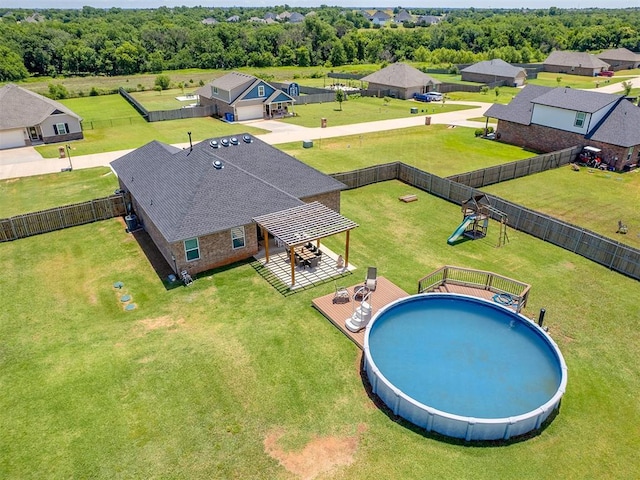 14325 Meadow Ridge Ln, Edmond, OK 73025 - aerial perspective of suburban area