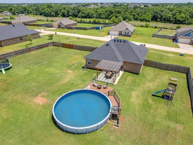 14325 Meadow Ridge Ln, Edmond, OK 73025 - aerial view of a pool