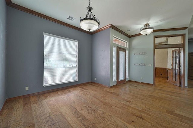 5404 NW 119th St, Oklahoma City, OK 73162 - empty room with wood finished floors and ornamental molding