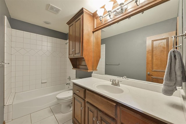 5404 NW 119th St, Oklahoma City, OK 73162 - bathroom with vanity, tile patterned flooring, and washtub / shower combination