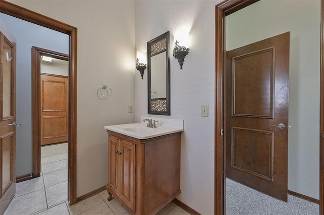 5404 NW 119th St, Oklahoma City, OK 73162 - bathroom with vanity and tile patterned flooring