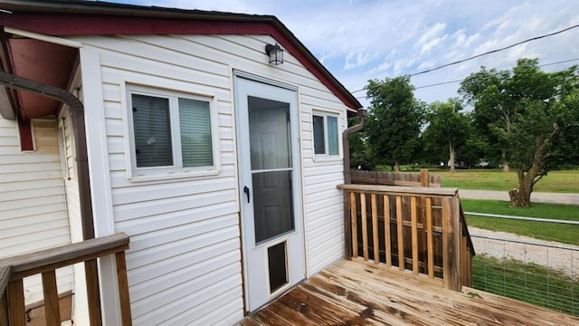 1401 W College Ave, Guthrie, OK 73044 - view of wooden deck