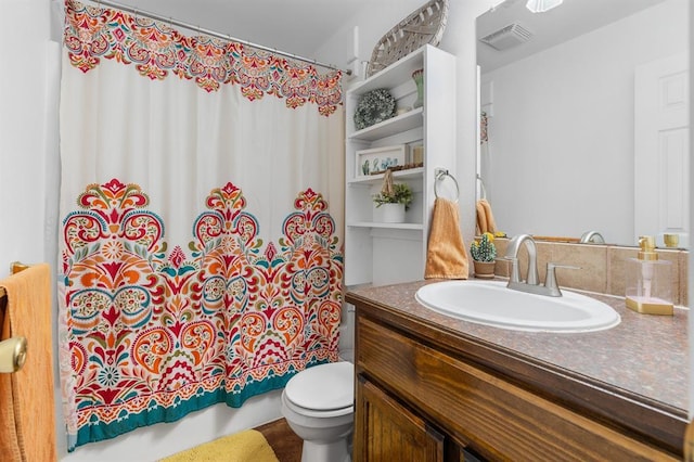 275 S Ranchette Rd, Mead, OK 73449 - bathroom featuring vanity and shower / bath combination with curtain