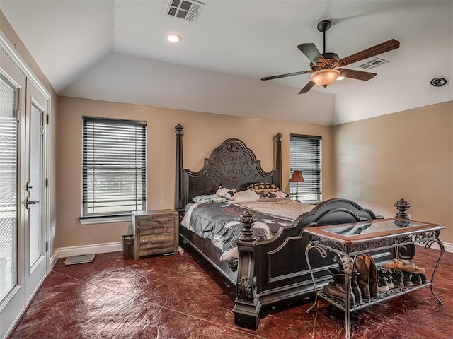 19855 Walker Rd, Mcloud, OK 74851 - bedroom with vaulted ceiling and recessed lighting