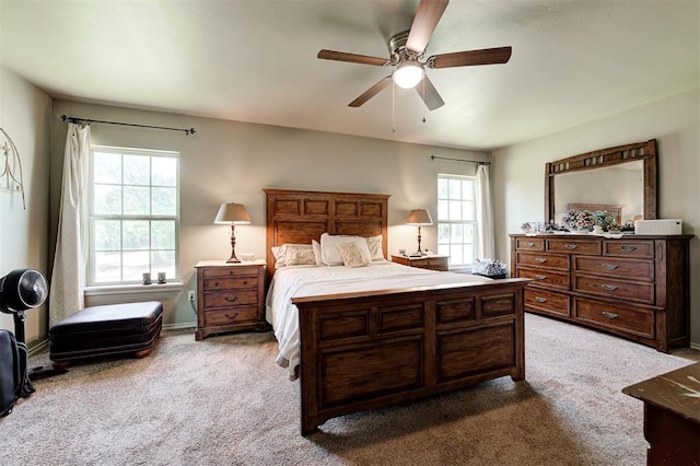 19100 SE 134th St, Mcloud, OK 74851 - carpeted bedroom with ceiling fan