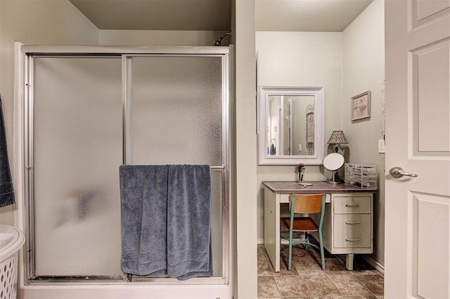 19100 SE 134th St, Mcloud, OK 74851 - full bathroom with a stall shower and vanity