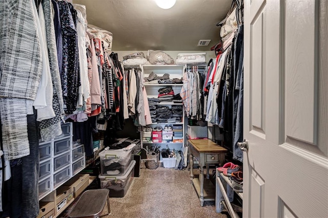 19100 SE 134th St, Mcloud, OK 74851 - spacious closet featuring carpet floors