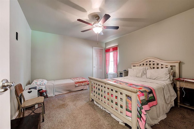 19100 SE 134th St, Mcloud, OK 74851 - bedroom featuring carpet floors and a ceiling fan