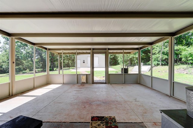19100 SE 134th St, Mcloud, OK 74851 - view of unfurnished sunroom