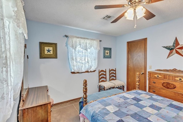 331249 E 1020th Rd, Harrah, OK 73045 - bedroom featuring a textured ceiling and ceiling fan