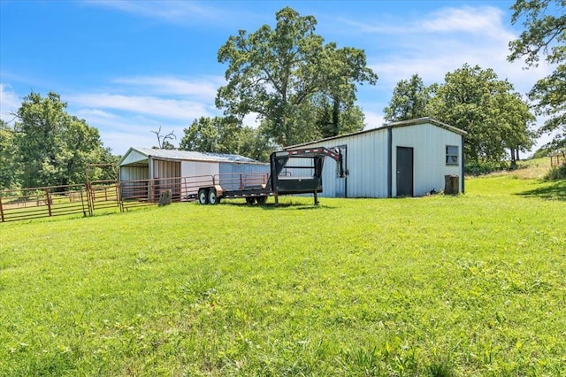 331249 E 1020th Rd, Harrah, OK 73045 - view of yard with a pole building and an outbuilding