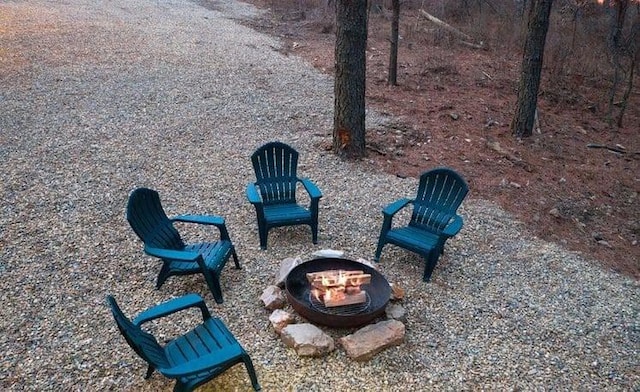 1723 Pine Hills Rd, Broken Bow, OK 74728 - exterior view of an outdoor fire pit