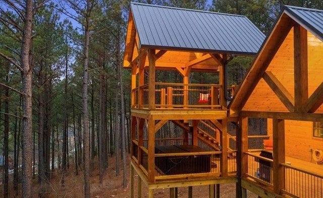 1723 Pine Hills Rd, Broken Bow, OK 74728 - view of outbuilding featuring stairway
