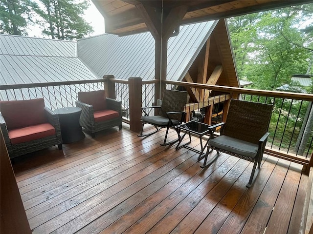 1723 Pine Hills Rd, Broken Bow, OK 74728 - view of wooden deck