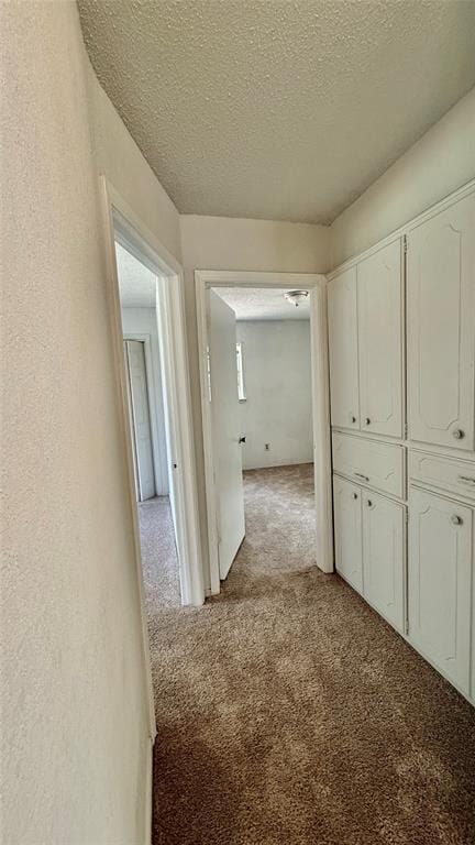 2719 Osage Way, Norman, OK 73071 - corridor featuring light colored carpet and a textured ceiling