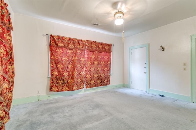 121 NW 26th St, Oklahoma City, OK 73103 - empty room featuring carpet flooring and ceiling fan