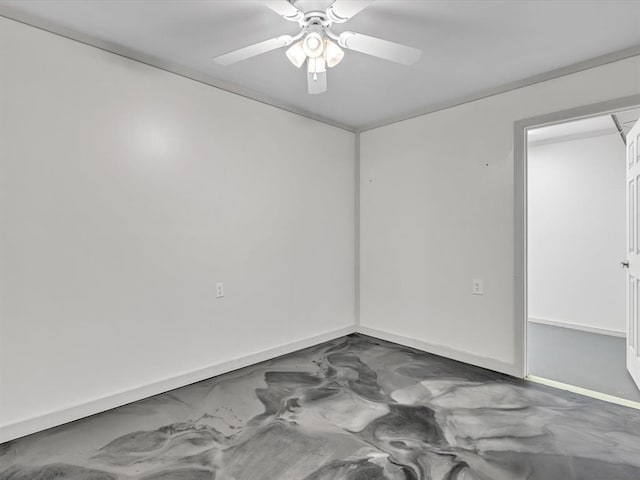 500 W Simpson Rd, Edmond, OK 73034 - unfurnished room featuring baseboards and ceiling fan