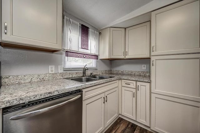 6550 N Indian Meridian Rd, Coyle, OK 73027 - kitchen with dishwasher, light countertops, and dark wood finished floors