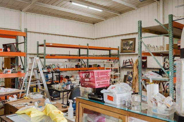 12223 N 2040th Rd, Sentinel, OK 73664 - miscellaneous room featuring a workshop area and metal wall