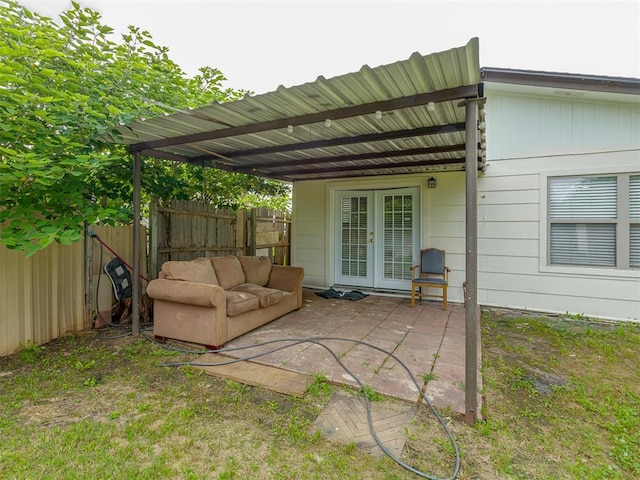 2837 SW 63rd St, Oklahoma City, OK 73159 - view of patio / terrace with french doors