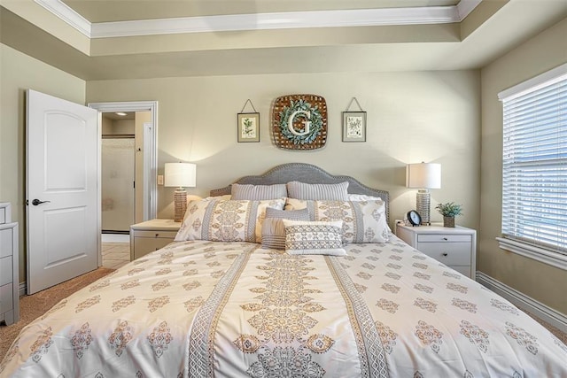 1101 Northridge Blvd, Altus, OK 73521 - bedroom featuring ornamental molding and a raised ceiling