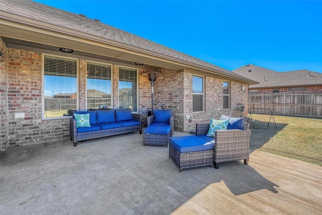 1101 Northridge Blvd, Altus, OK 73521 - view of patio featuring an outdoor hangout area