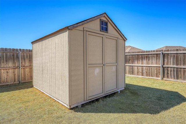 1101 Northridge Blvd, Altus, OK 73521 - view of shed with a fenced backyard