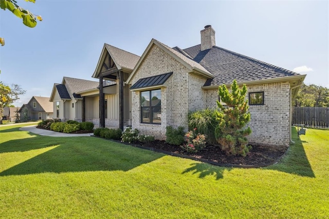 1690 Shaylee Ln, Choctaw, OK 73020 - view of front facade featuring brick siding and a chimney
