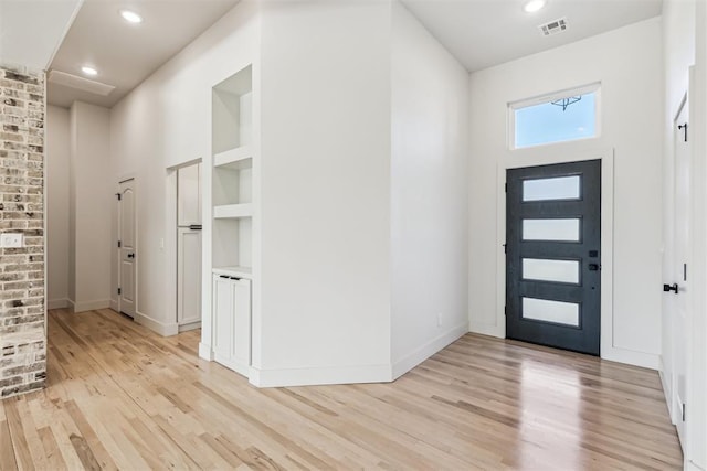 1690 Shaylee Ln, Choctaw, OK 73020 - foyer entrance with light wood-style flooring and recessed lighting