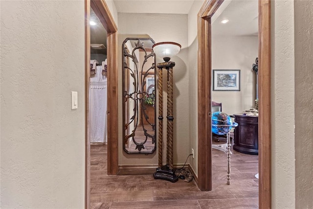 901 Gartrell Pl, Weatherford, OK 73096 - detailed view of a textured wall and wood finished floors