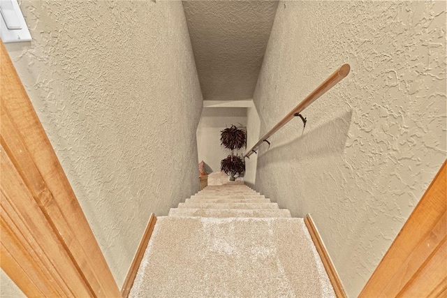 901 Gartrell Pl, Weatherford, OK 73096 - stairs with a textured wall