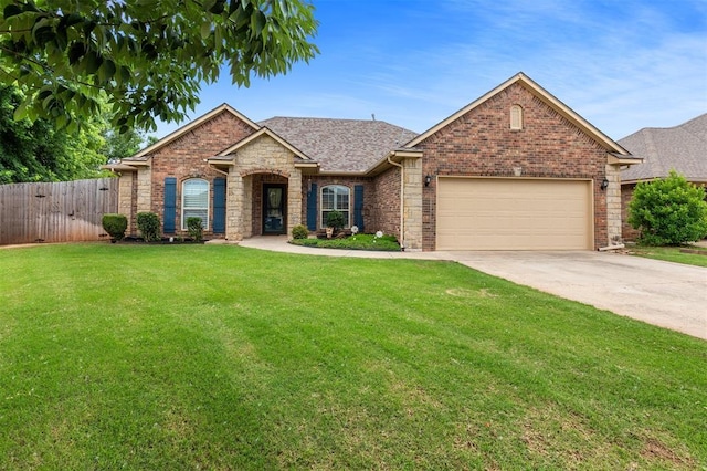 1106 Prairie Dunes Ct, Norman, OK 73072 - traditional-style house with a garage, driveway, brick siding, and a shingled roof
