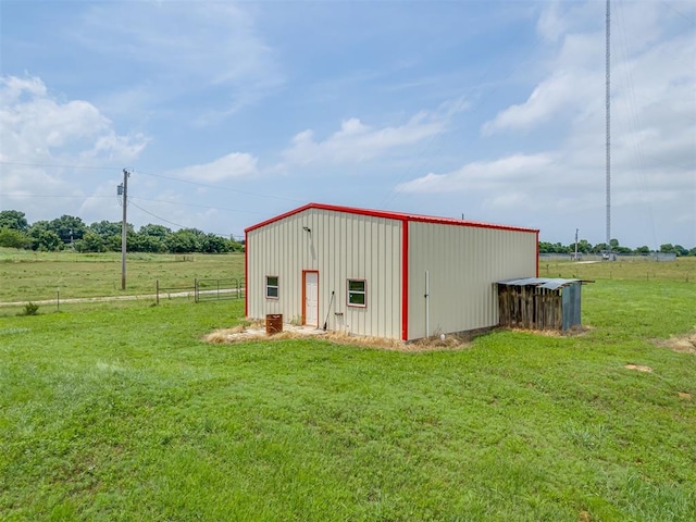 111 E Memorial, Marlow, OK 73055 - view of pole building featuring a view of countryside