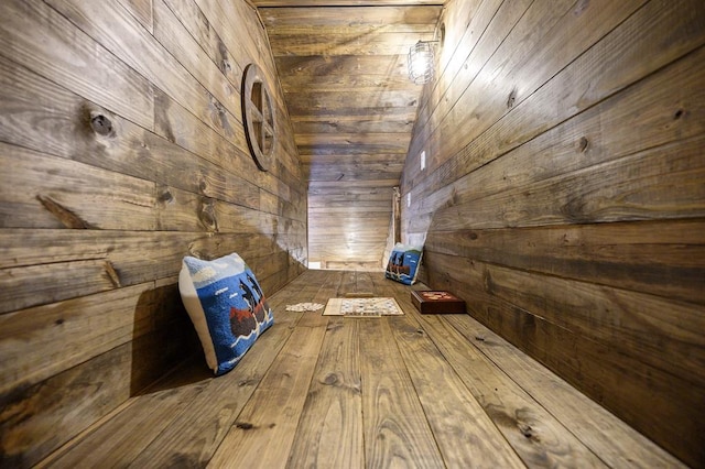 99 Sawtooth Pine Rd, Broken Bow, OK 74728 - interior space with wood walls