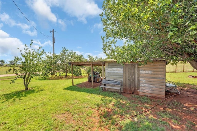 11221 N 1928th Rd, Sayre, OK 73662 - view of grassy yard with a shed