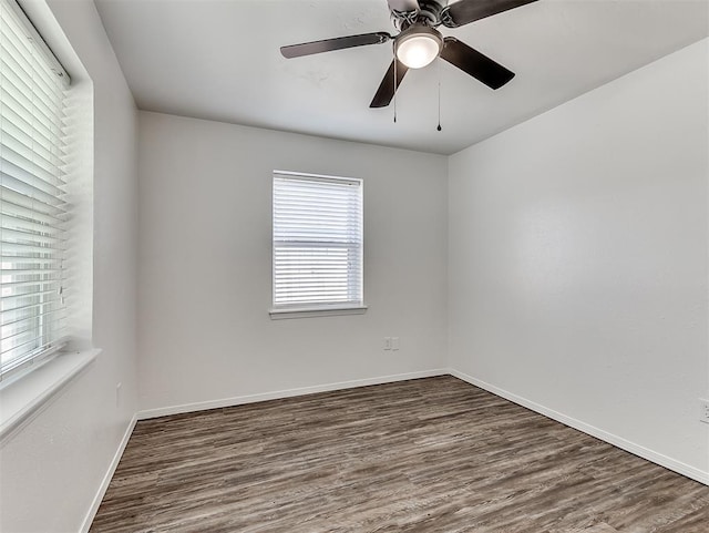 209 SW 6th St, Blanchard, OK 73010 - unfurnished room featuring wood finished floors and ceiling fan
