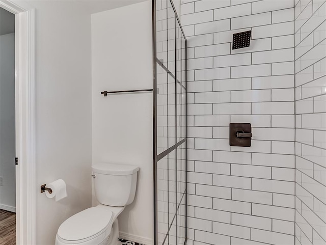 209 SW 6th St, Blanchard, OK 73010 - full bath featuring tiled shower and toilet