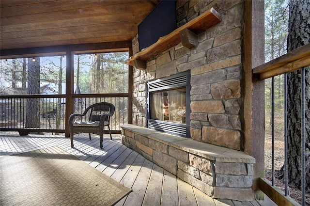 318 Camp Ranch Rd, Broken Bow, OK 74728 - sunroom / solarium featuring healthy amount of natural light