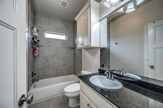 4450 Buffalo Hl, Guthrie, OK 73044 - bathroom featuring vanity, tile patterned flooring, and shower / tub combination