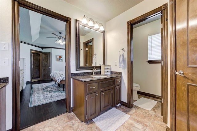 1106 Polk St, Piedmont, OK 73078 - ensuite bathroom with vanity and ceiling fan